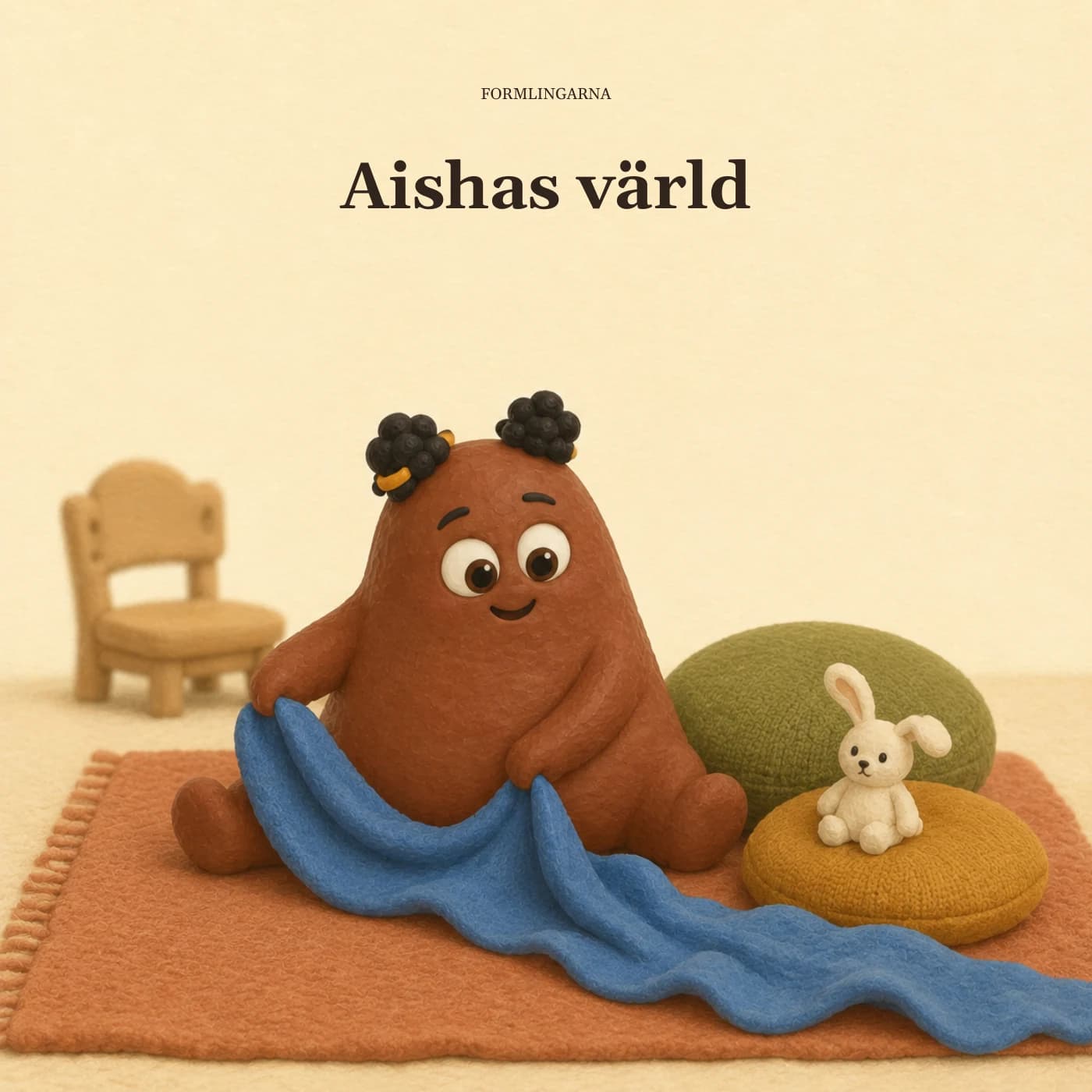 Aishas värld, med Aisha, kaninen och den blå sjalen